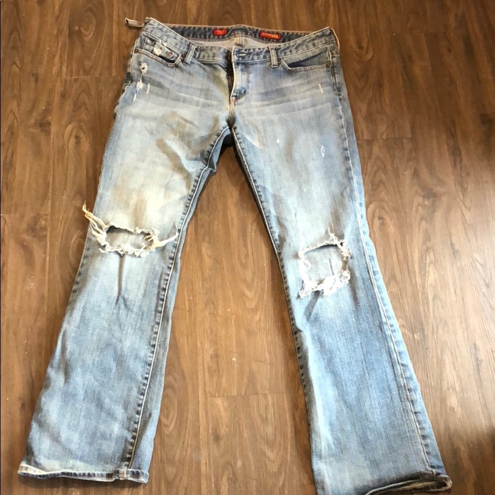 Express worn in jeans